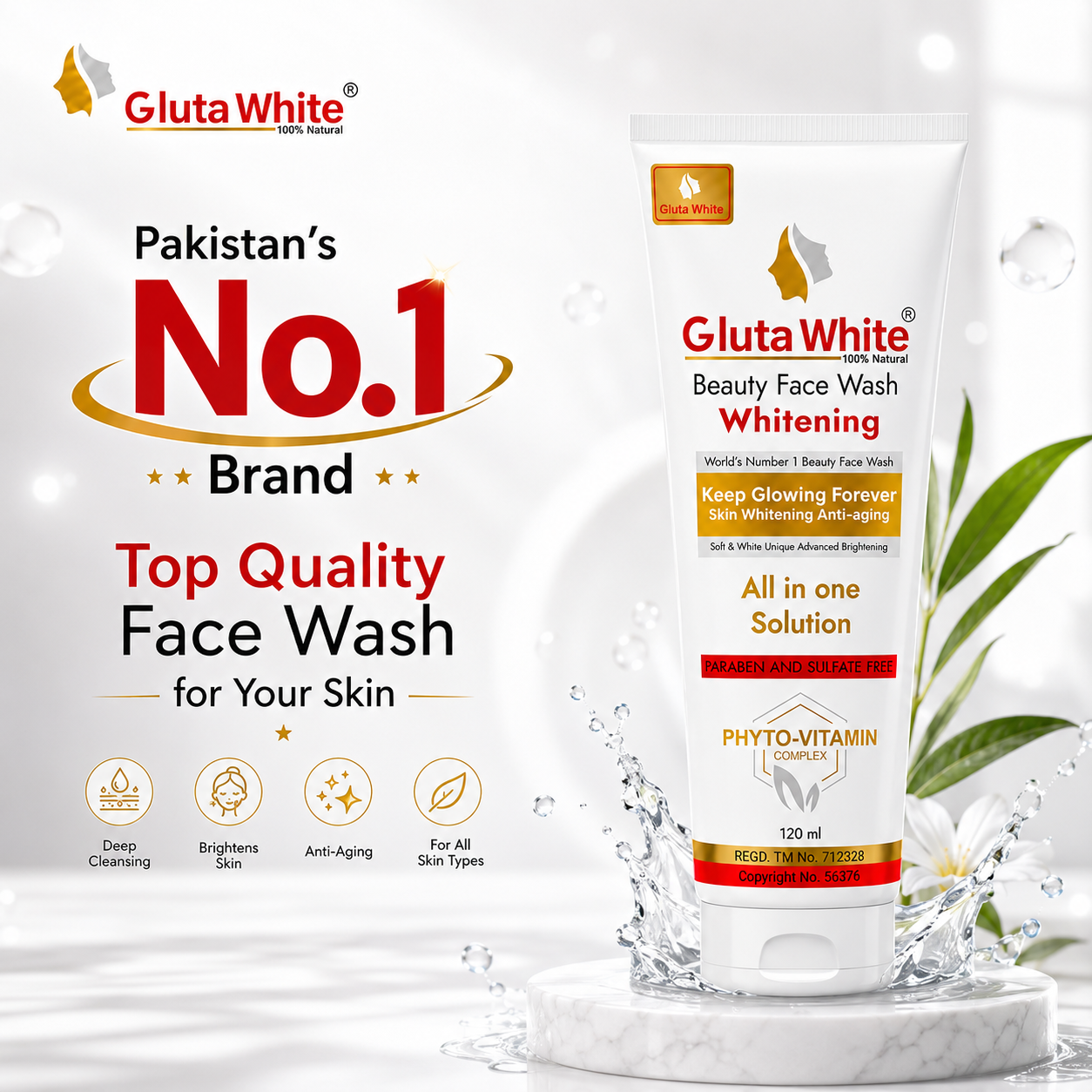 Gluta White Cream and Face Wash Deal