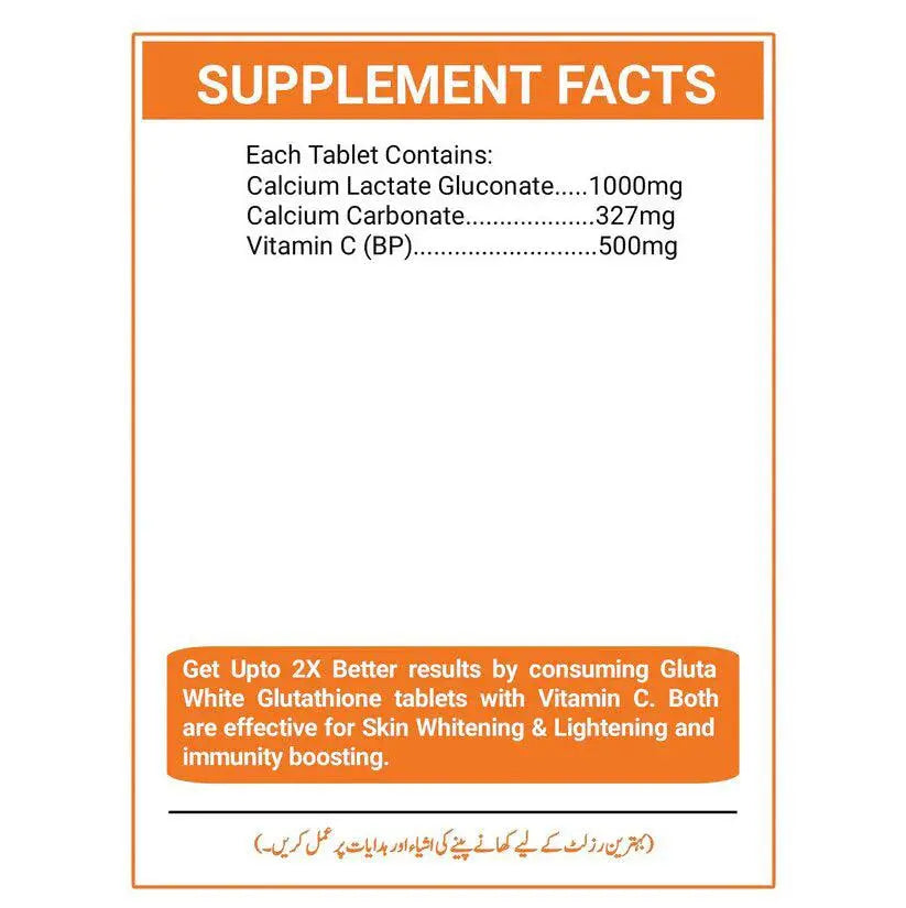 Gluta White Capsules & Vitamin C Tablets for Full Body Whitening (15 Days) GlutaWhiteOfficials.PK