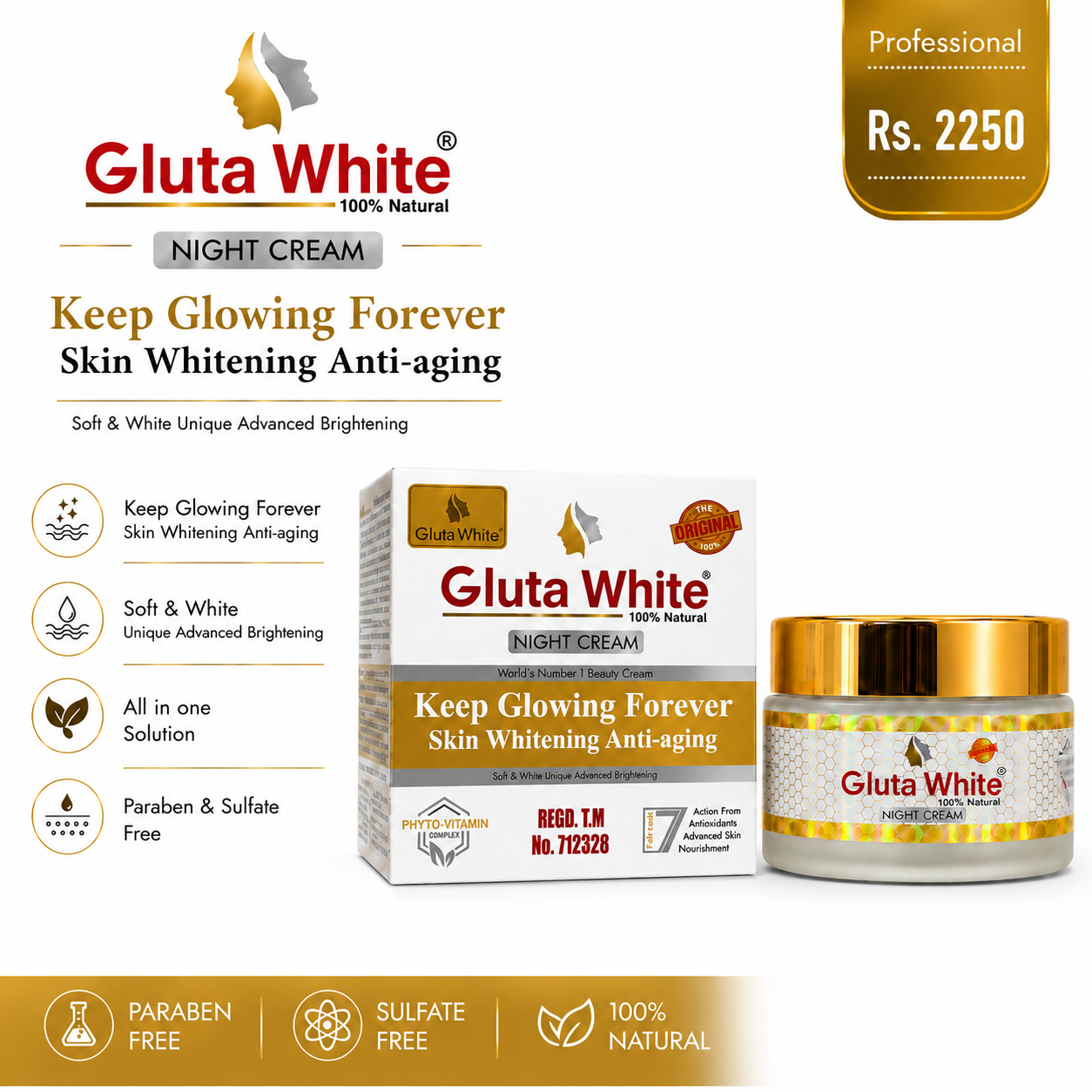 Gluta White Night Cream