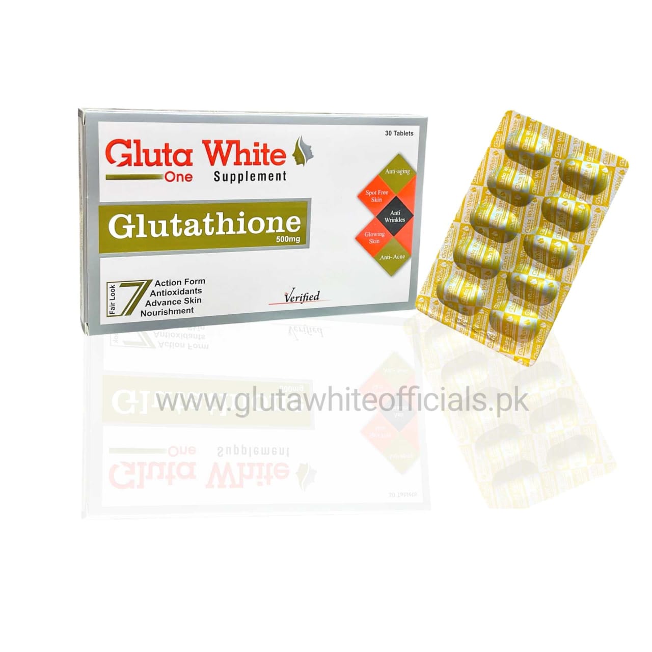 Gluta White Tablets for skin Whitening